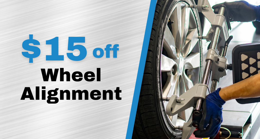 $15 off Wheel Alignment